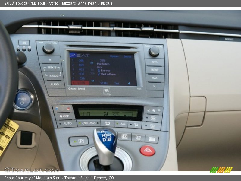 Blizzard White Pearl / Bisque 2013 Toyota Prius Four Hybrid