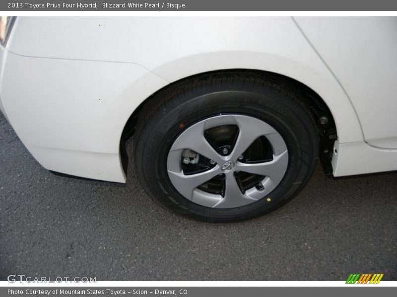 Blizzard White Pearl / Bisque 2013 Toyota Prius Four Hybrid