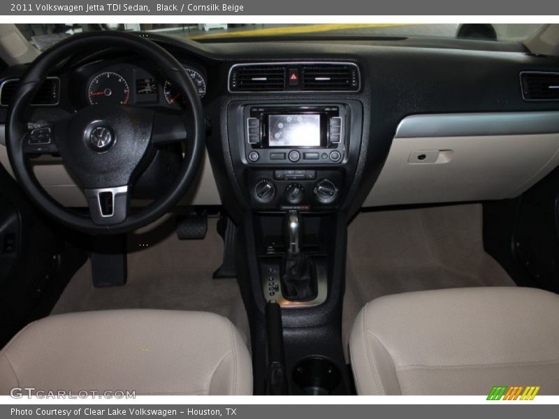 Black / Cornsilk Beige 2011 Volkswagen Jetta TDI Sedan