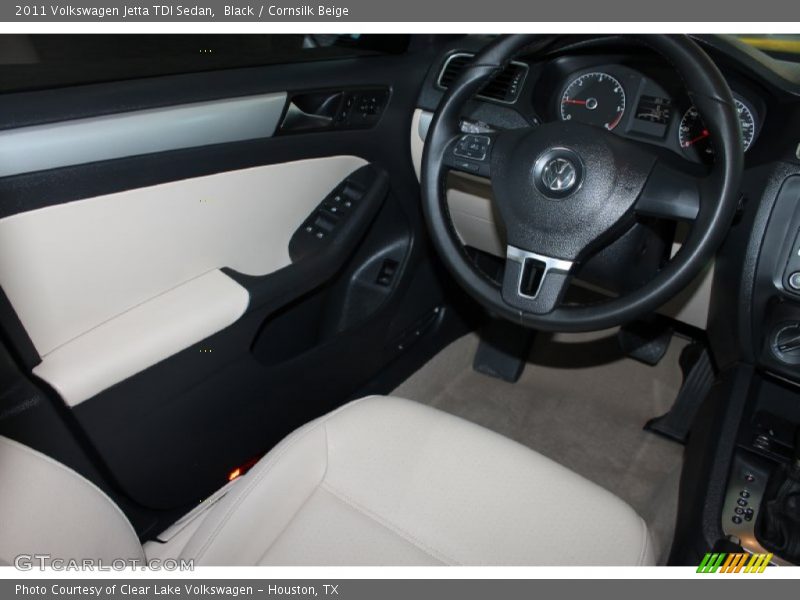Black / Cornsilk Beige 2011 Volkswagen Jetta TDI Sedan