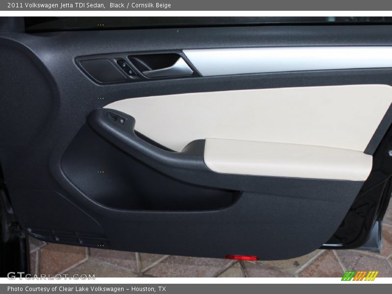 Black / Cornsilk Beige 2011 Volkswagen Jetta TDI Sedan