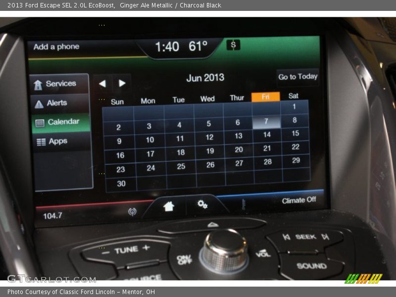 Ginger Ale Metallic / Charcoal Black 2013 Ford Escape SEL 2.0L EcoBoost