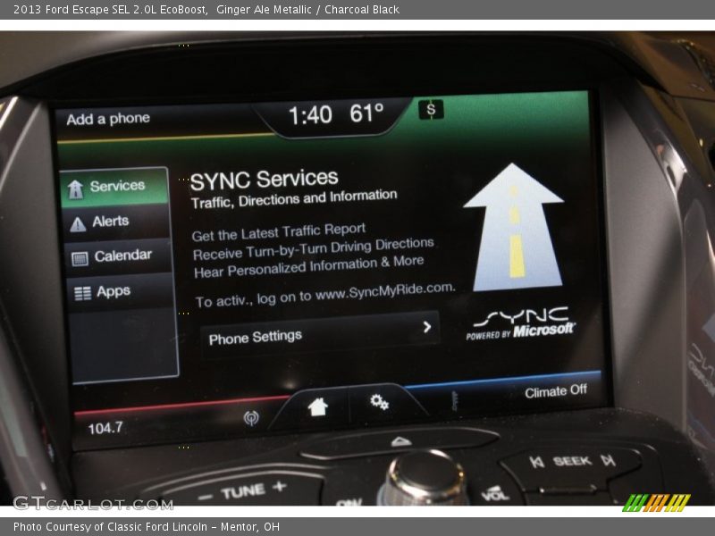 Ginger Ale Metallic / Charcoal Black 2013 Ford Escape SEL 2.0L EcoBoost