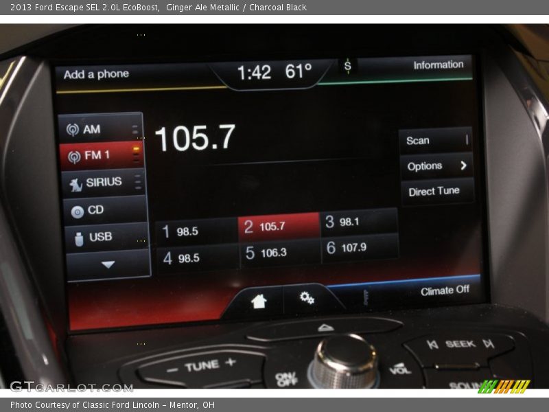 Ginger Ale Metallic / Charcoal Black 2013 Ford Escape SEL 2.0L EcoBoost