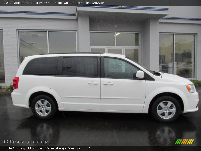 Stone White / Black/Light Graystone 2012 Dodge Grand Caravan SXT