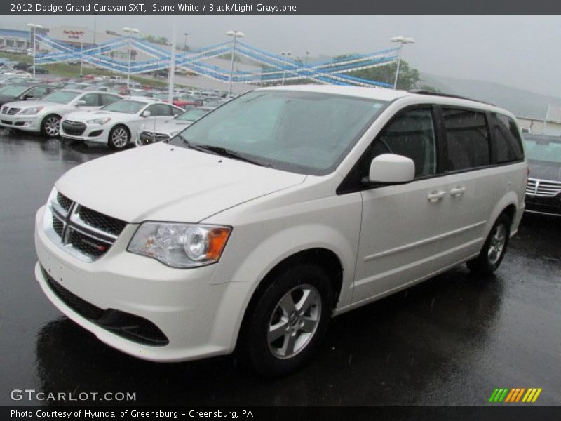 Stone White / Black/Light Graystone 2012 Dodge Grand Caravan SXT