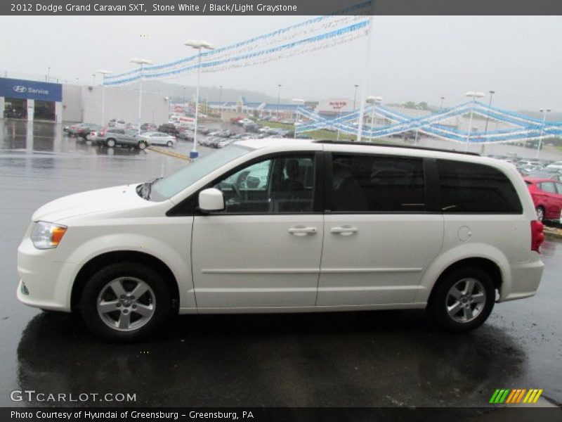 Stone White / Black/Light Graystone 2012 Dodge Grand Caravan SXT