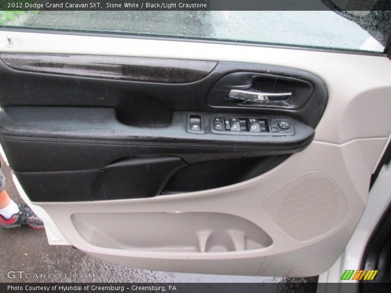 Stone White / Black/Light Graystone 2012 Dodge Grand Caravan SXT