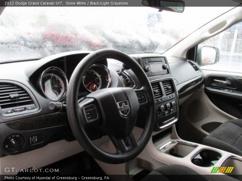 Stone White / Black/Light Graystone 2012 Dodge Grand Caravan SXT