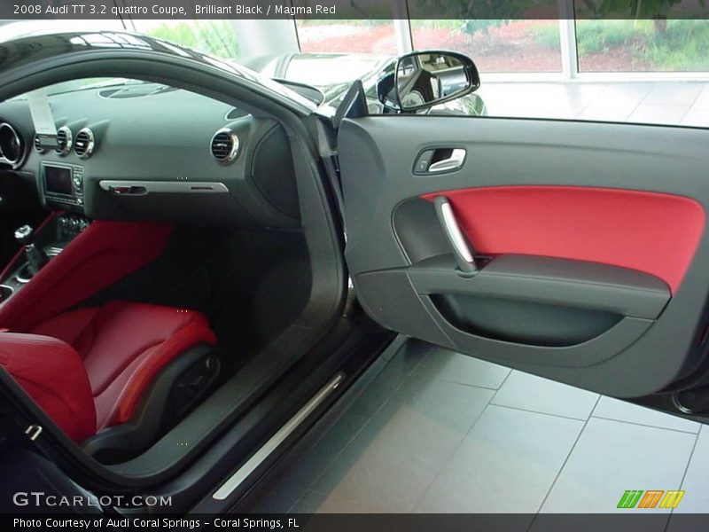 Brilliant Black / Magma Red 2008 Audi TT 3.2 quattro Coupe