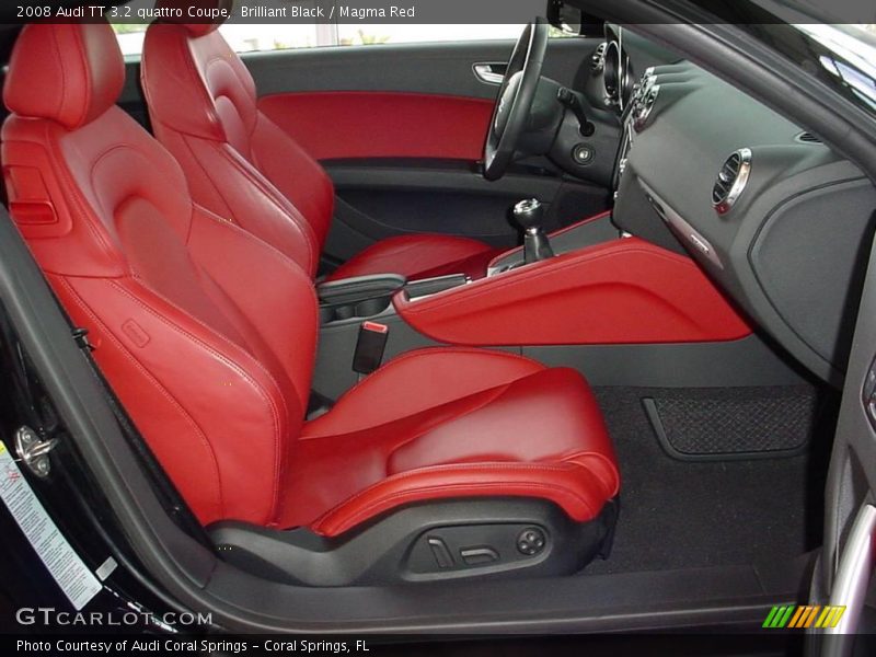 Brilliant Black / Magma Red 2008 Audi TT 3.2 quattro Coupe