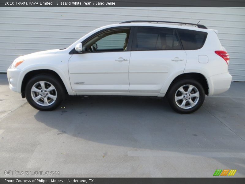 Blizzard White Pearl / Sand Beige 2010 Toyota RAV4 Limited