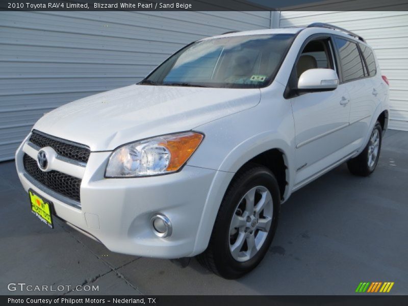 Blizzard White Pearl / Sand Beige 2010 Toyota RAV4 Limited