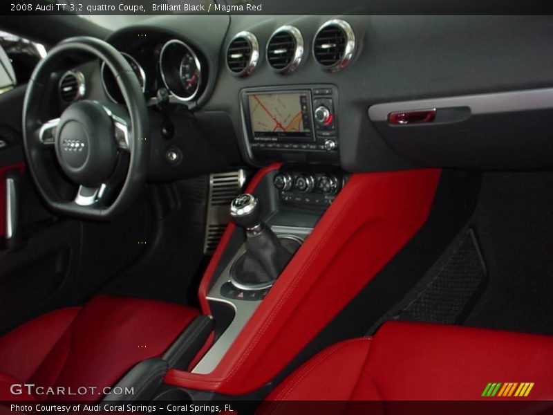 Brilliant Black / Magma Red 2008 Audi TT 3.2 quattro Coupe
