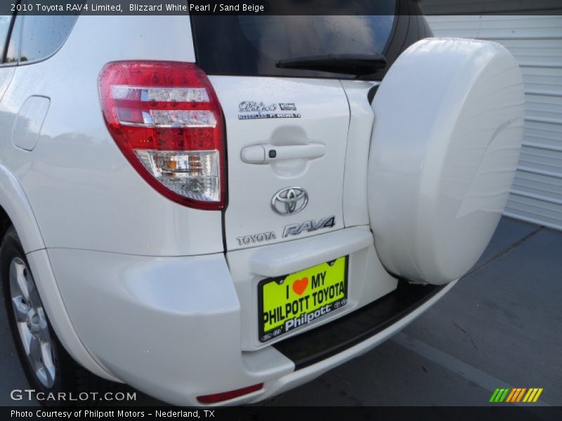 Blizzard White Pearl / Sand Beige 2010 Toyota RAV4 Limited
