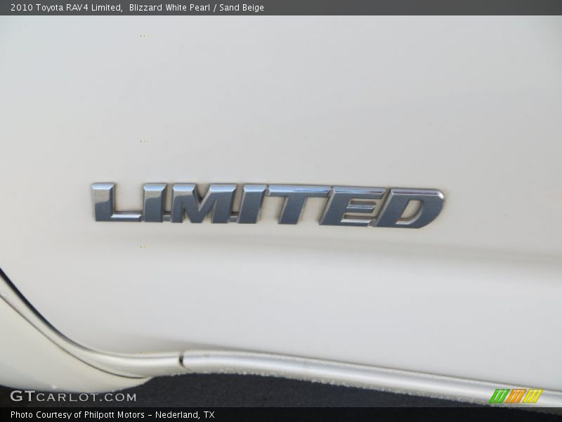Blizzard White Pearl / Sand Beige 2010 Toyota RAV4 Limited