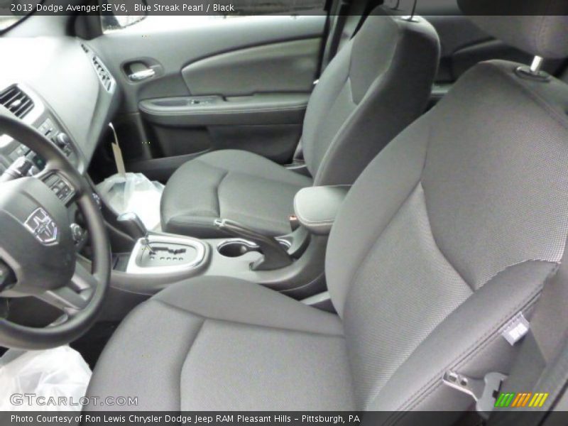Blue Streak Pearl / Black 2013 Dodge Avenger SE V6