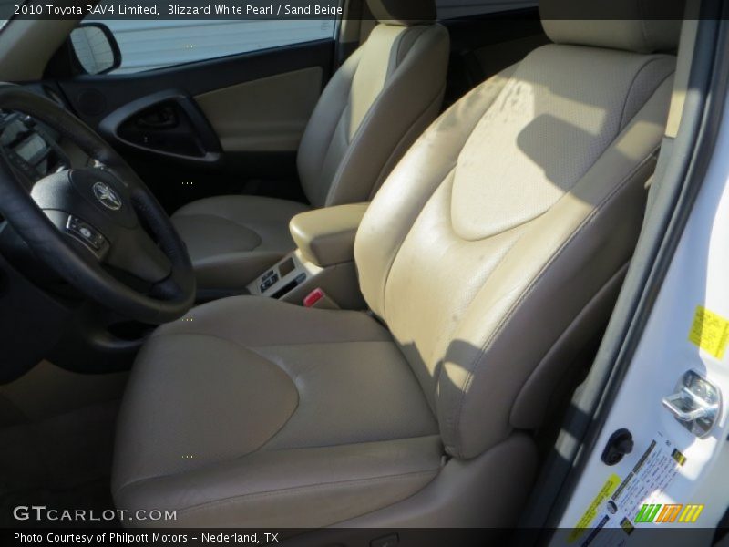 Blizzard White Pearl / Sand Beige 2010 Toyota RAV4 Limited