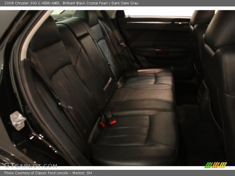 Brilliant Black Crystal Pearl / Dark Slate Gray 2008 Chrysler 300 C HEMI AWD