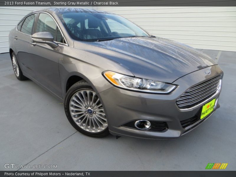 Sterling Gray Metallic / Charcoal Black 2013 Ford Fusion Titanium