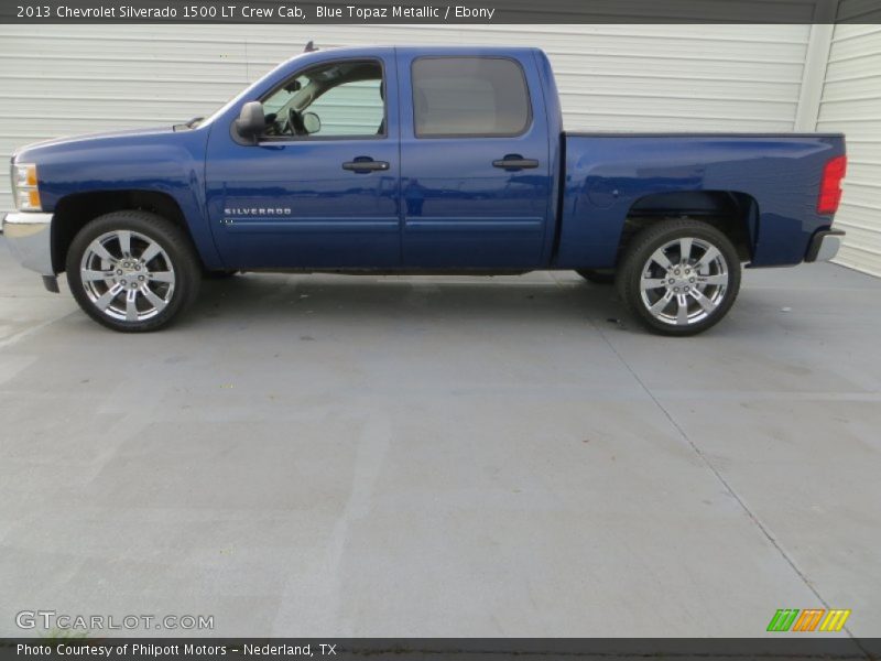 Blue Topaz Metallic / Ebony 2013 Chevrolet Silverado 1500 LT Crew Cab