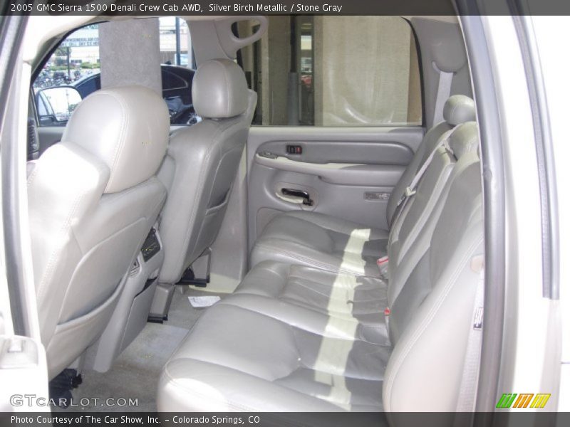 Silver Birch Metallic / Stone Gray 2005 GMC Sierra 1500 Denali Crew Cab AWD
