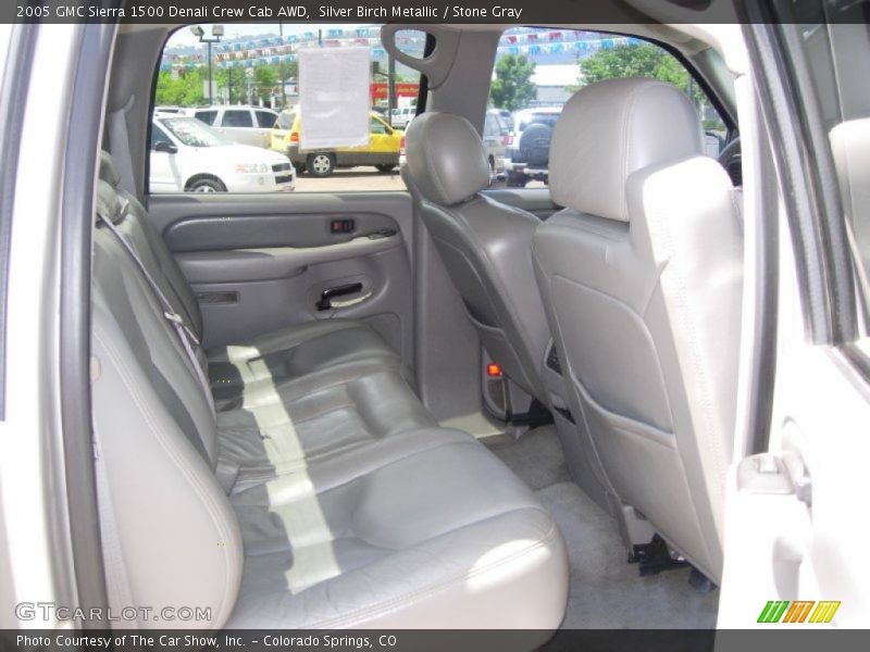 Silver Birch Metallic / Stone Gray 2005 GMC Sierra 1500 Denali Crew Cab AWD