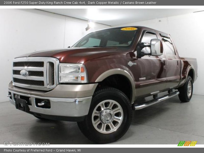 Dark Copper Metallic / Castano Brown Leather 2006 Ford F250 Super Duty King Ranch Crew Cab 4x4