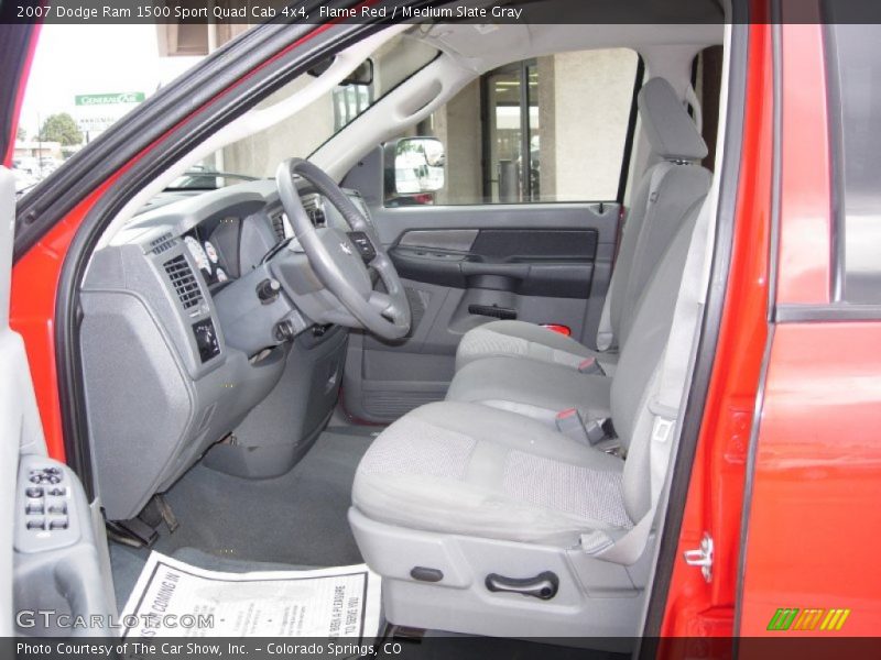 Flame Red / Medium Slate Gray 2007 Dodge Ram 1500 Sport Quad Cab 4x4
