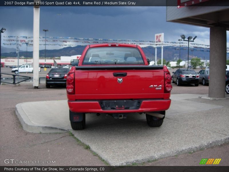 Flame Red / Medium Slate Gray 2007 Dodge Ram 1500 Sport Quad Cab 4x4