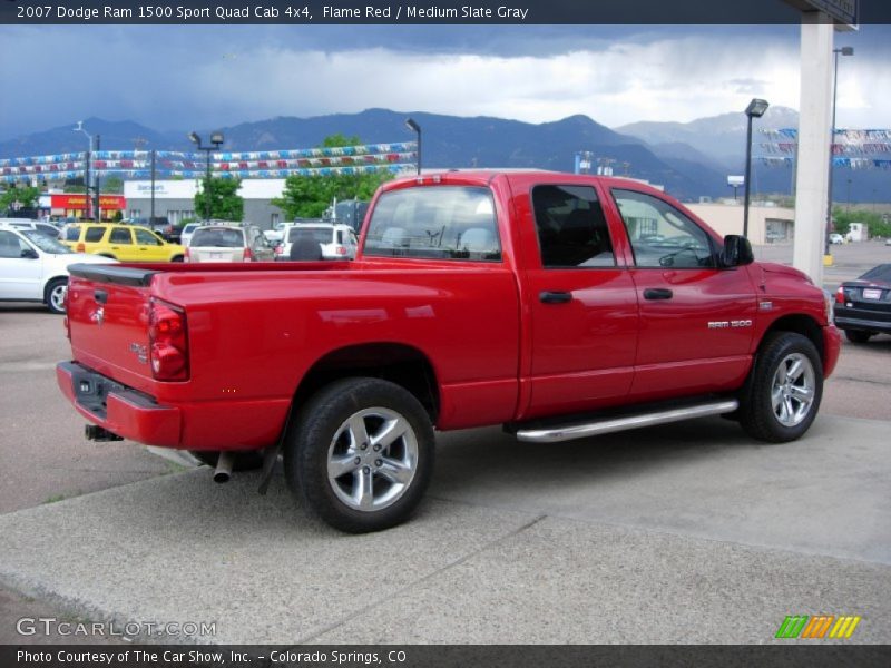 Flame Red / Medium Slate Gray 2007 Dodge Ram 1500 Sport Quad Cab 4x4