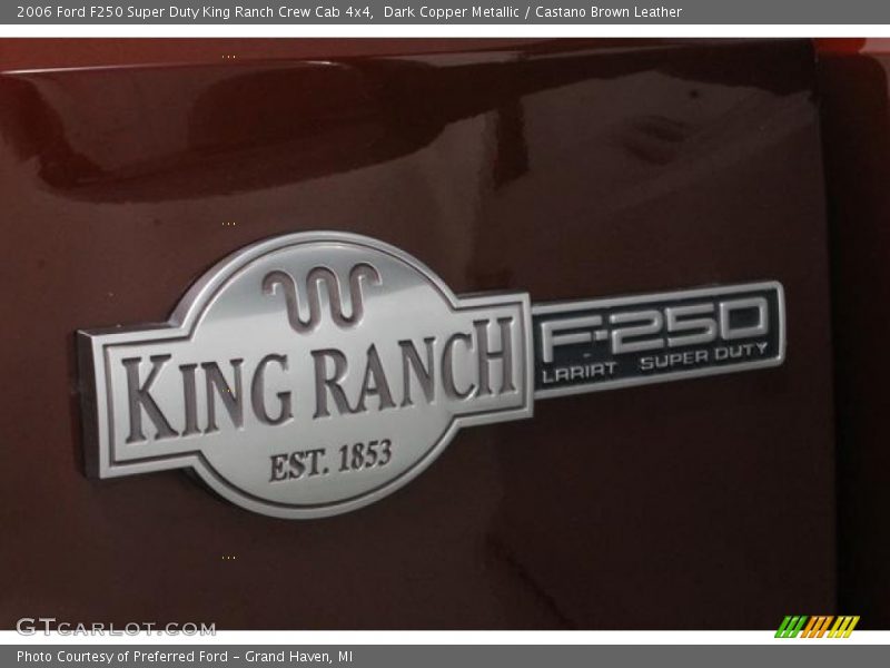 Dark Copper Metallic / Castano Brown Leather 2006 Ford F250 Super Duty King Ranch Crew Cab 4x4