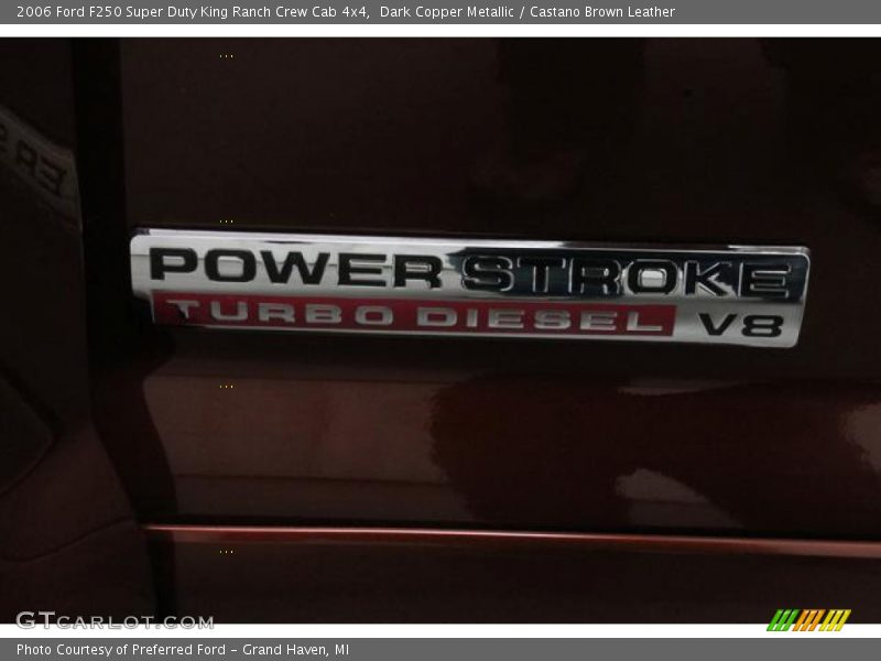 Dark Copper Metallic / Castano Brown Leather 2006 Ford F250 Super Duty King Ranch Crew Cab 4x4
