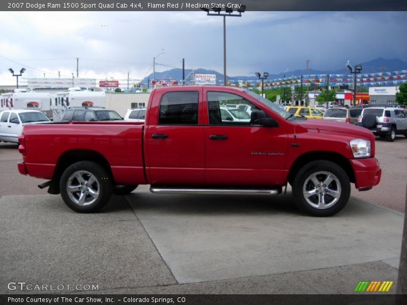 Flame Red / Medium Slate Gray 2007 Dodge Ram 1500 Sport Quad Cab 4x4