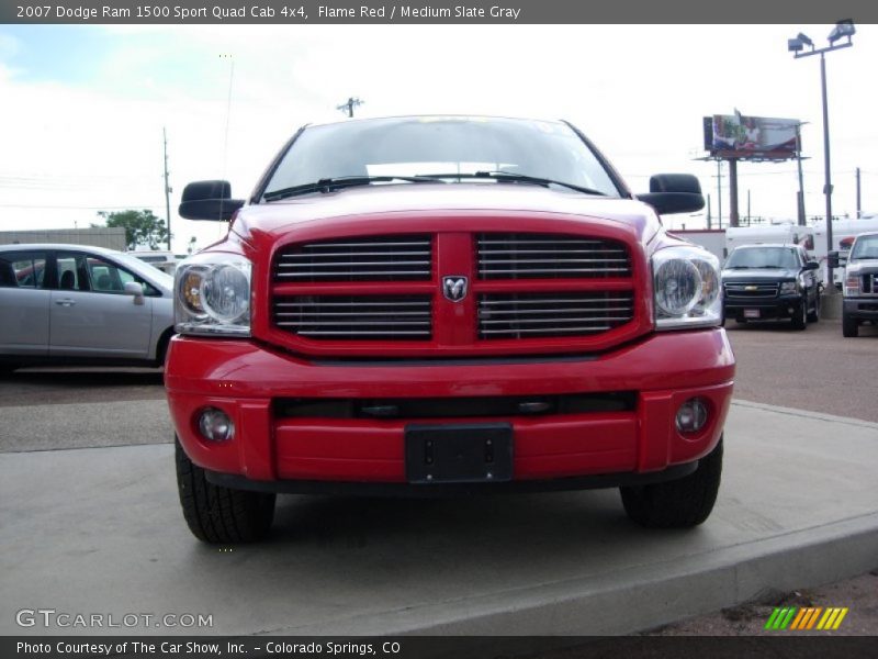 Flame Red / Medium Slate Gray 2007 Dodge Ram 1500 Sport Quad Cab 4x4