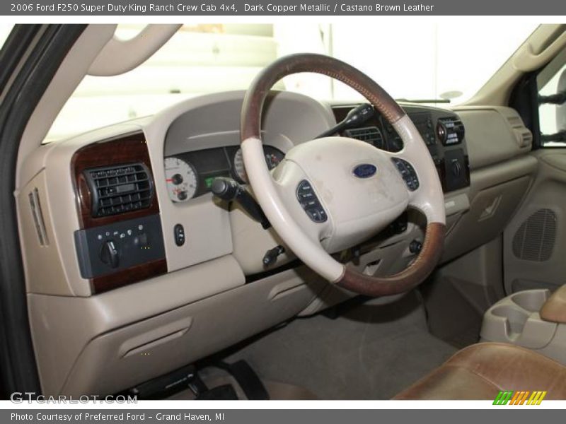 Dark Copper Metallic / Castano Brown Leather 2006 Ford F250 Super Duty King Ranch Crew Cab 4x4