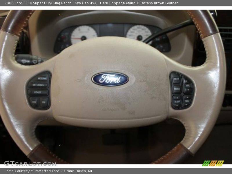 Dark Copper Metallic / Castano Brown Leather 2006 Ford F250 Super Duty King Ranch Crew Cab 4x4
