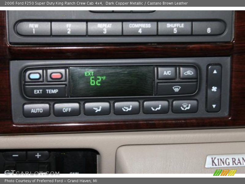 Dark Copper Metallic / Castano Brown Leather 2006 Ford F250 Super Duty King Ranch Crew Cab 4x4