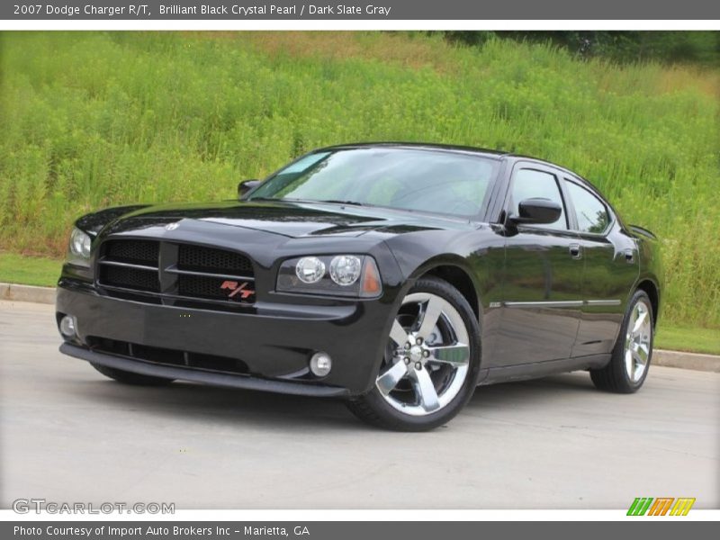 Brilliant Black Crystal Pearl / Dark Slate Gray 2007 Dodge Charger R/T