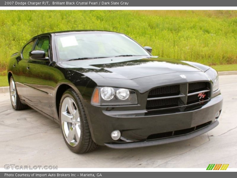 Brilliant Black Crystal Pearl / Dark Slate Gray 2007 Dodge Charger R/T