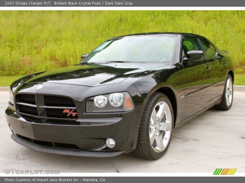 Brilliant Black Crystal Pearl / Dark Slate Gray 2007 Dodge Charger R/T