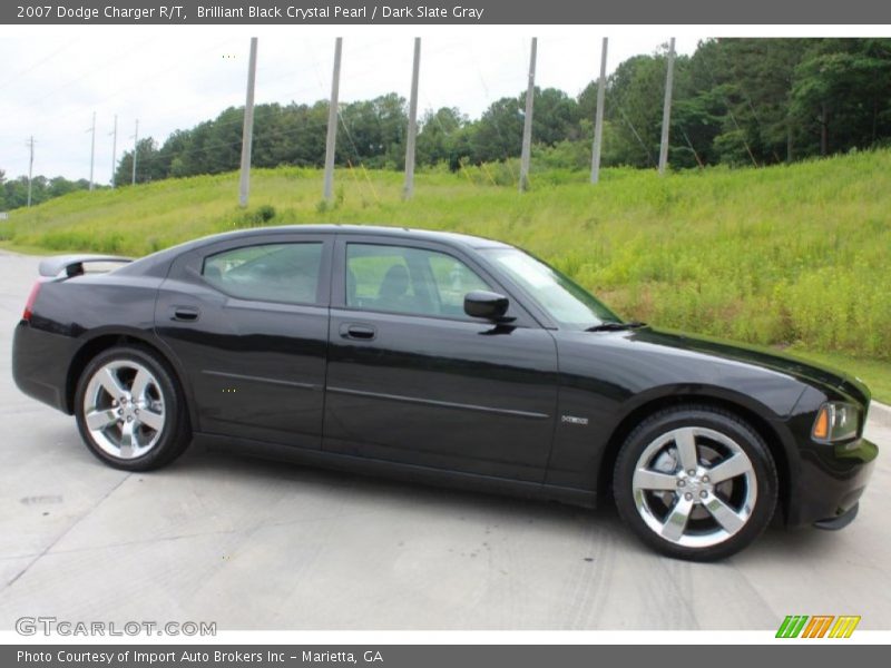 Brilliant Black Crystal Pearl / Dark Slate Gray 2007 Dodge Charger R/T