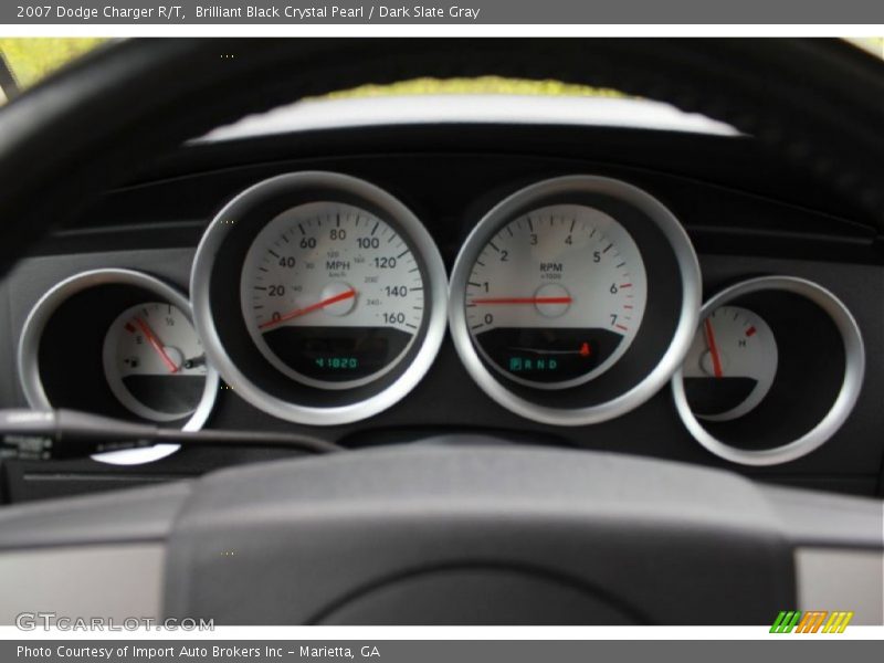 Brilliant Black Crystal Pearl / Dark Slate Gray 2007 Dodge Charger R/T