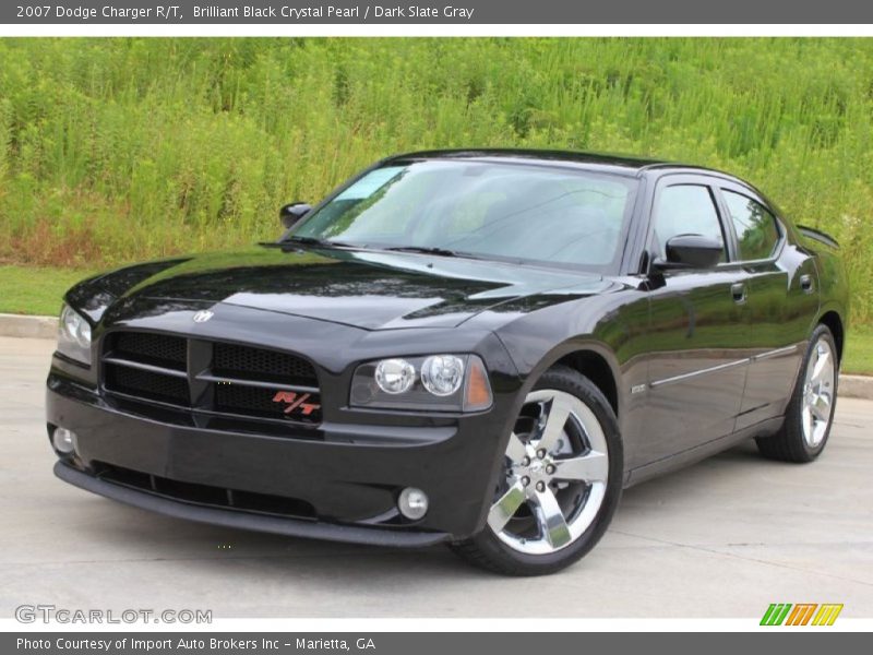 Brilliant Black Crystal Pearl / Dark Slate Gray 2007 Dodge Charger R/T