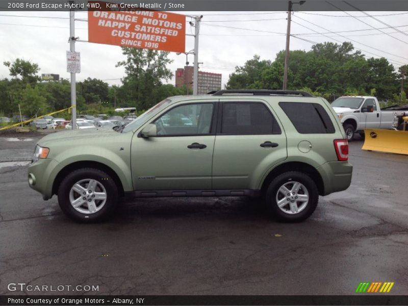 Kiwi Green Metallic / Stone 2008 Ford Escape Hybrid 4WD