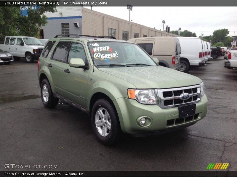 Kiwi Green Metallic / Stone 2008 Ford Escape Hybrid 4WD