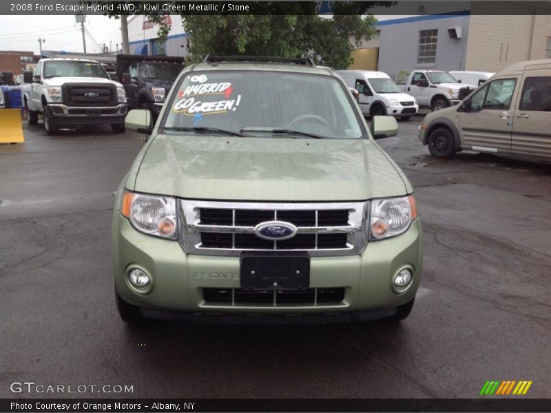 Kiwi Green Metallic / Stone 2008 Ford Escape Hybrid 4WD