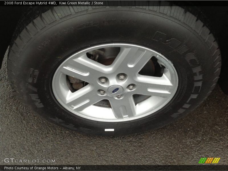 Kiwi Green Metallic / Stone 2008 Ford Escape Hybrid 4WD
