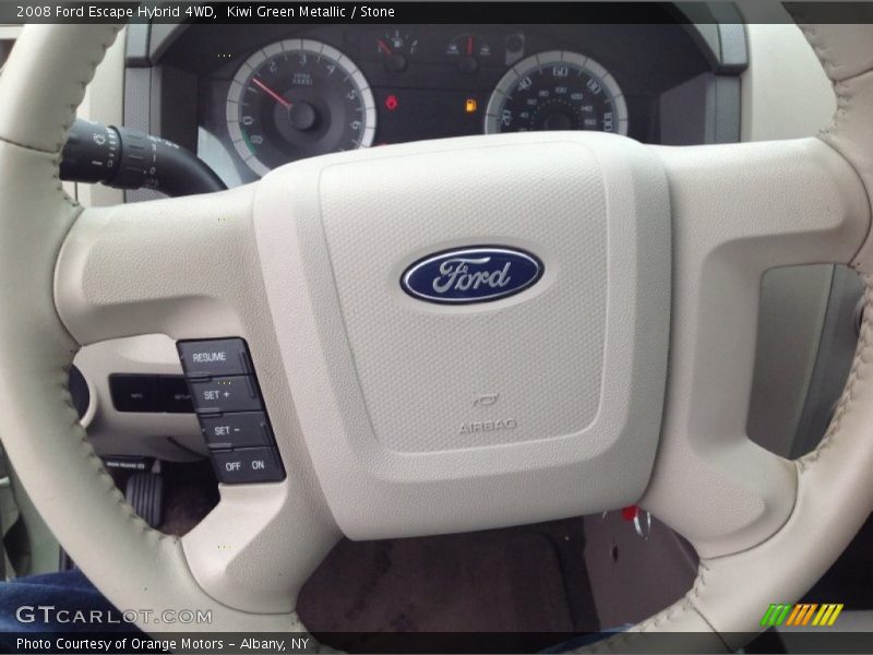 Kiwi Green Metallic / Stone 2008 Ford Escape Hybrid 4WD