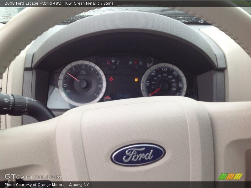 Kiwi Green Metallic / Stone 2008 Ford Escape Hybrid 4WD